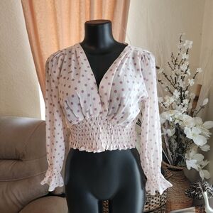 Zara Polka Dot Crop top size M